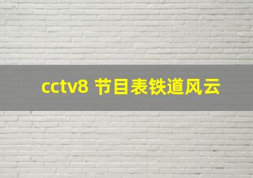 cctv8 节目表铁道风云